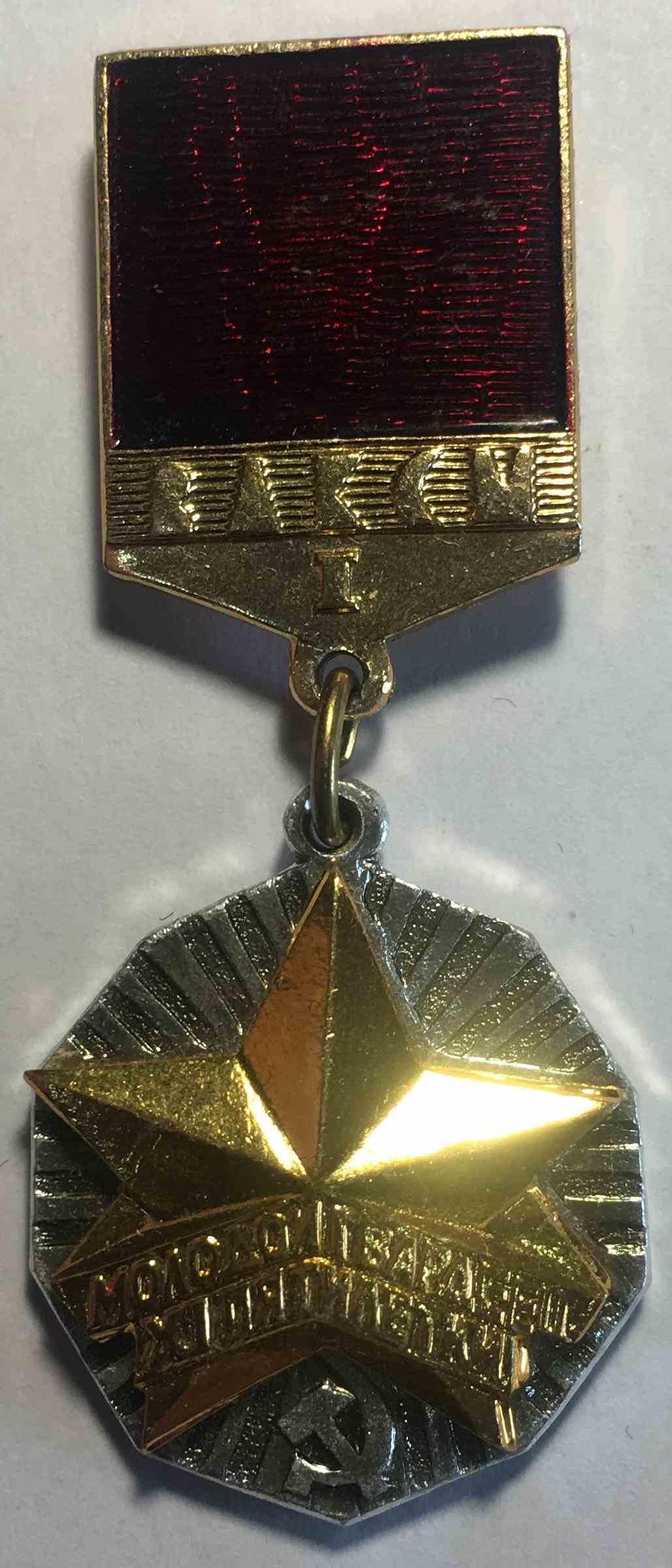 Знак «Молодий гвардієць 11 п'ятирічки» 1 ступеня
