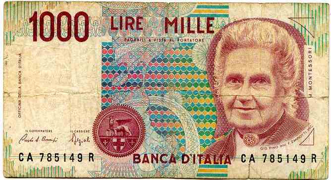 1000 лір 1990 рік Італія