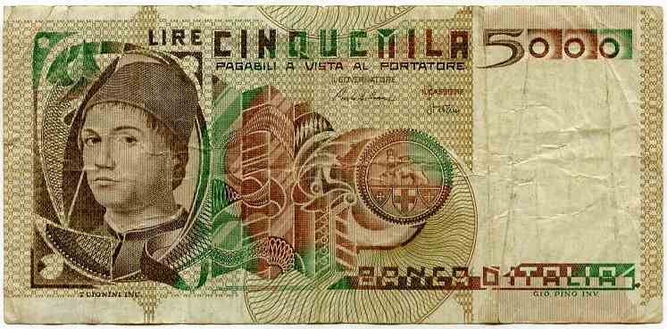 5000 лір 1982 рік Італія