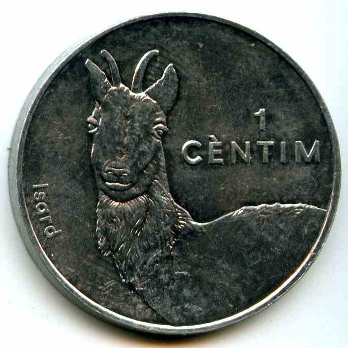 1 сантим 2002 рік Андорра