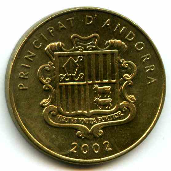 5 сантимів 2002 рік Андорра