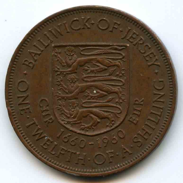 1/12 шилінга 1960 рік Острів Джерсі
