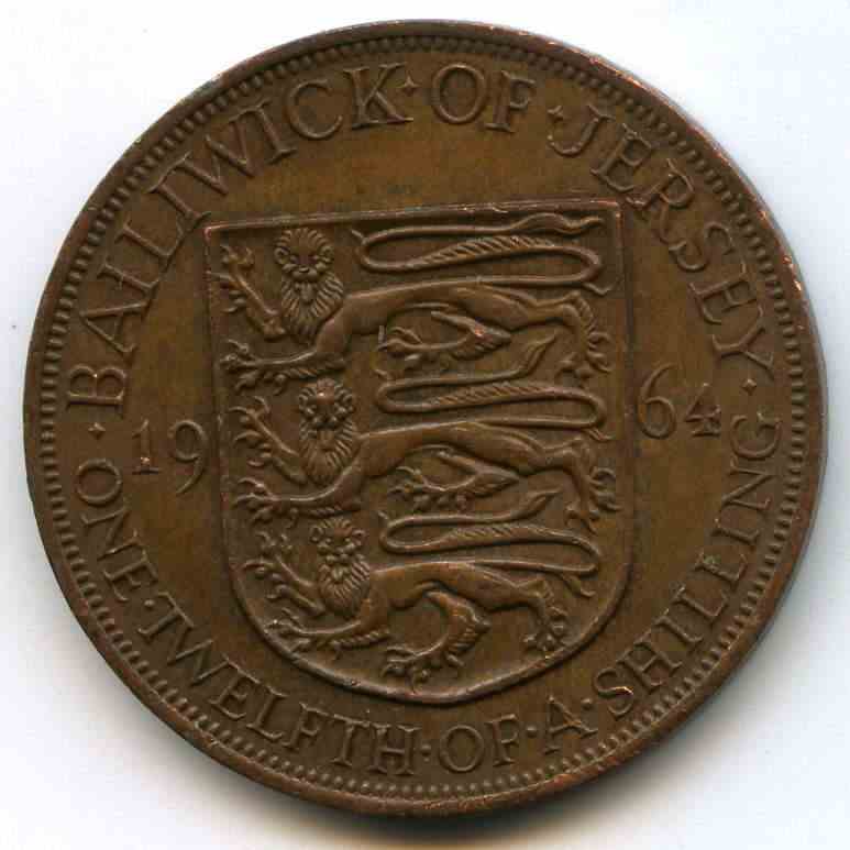 1/12 шилінга 1964 рік Острів Джерсі