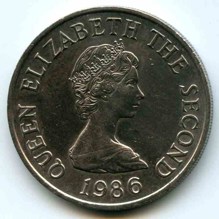 10 пенсів 1986 рік Острів Джерсі