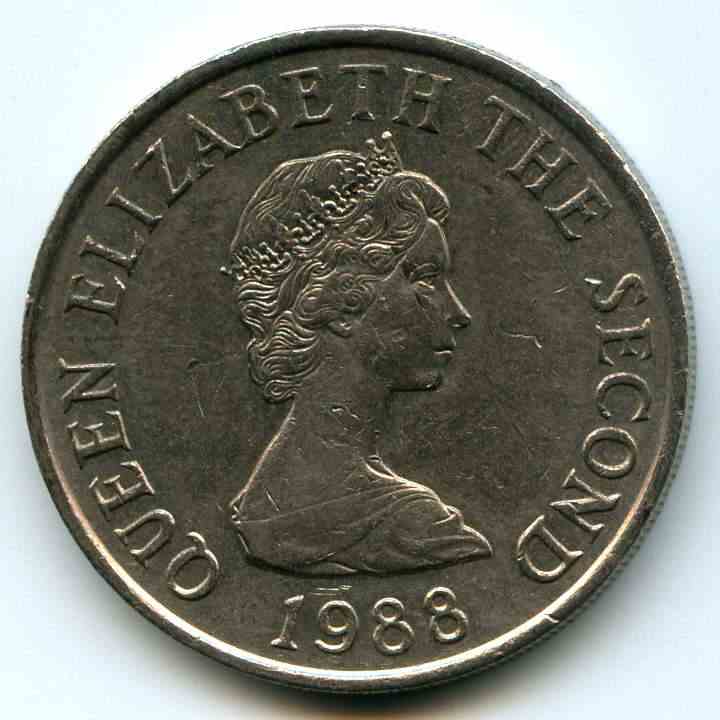 10 пенсів 1988 рік Острів Джерсі