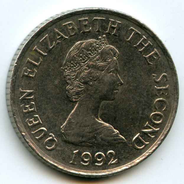 10 пенсів 1992 рік Острів Джерсі