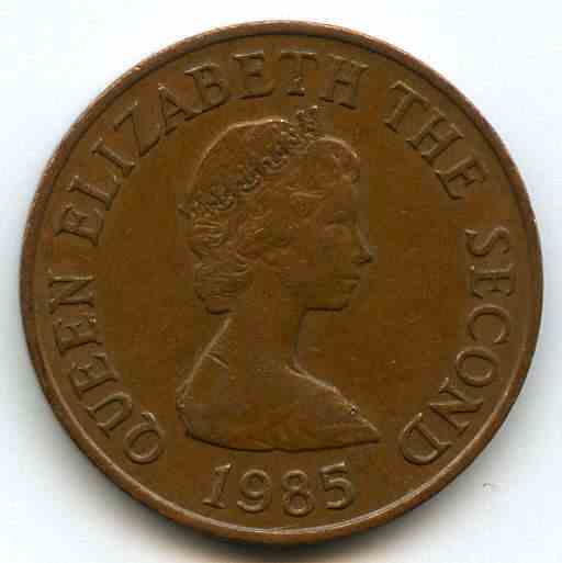 1 пенні 1985 рік Острів Джерсі