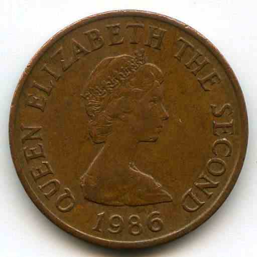 1 пенні 1986 рік Острів Джерсі