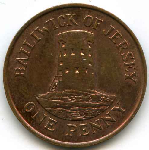 1 пенні 1990 рік Острів Джерсі