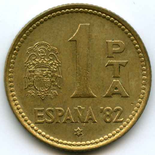1 песета 1981 рік Іспанія